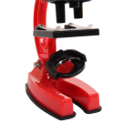 Микроскоп c аксессуарами увеличение 100х200х450х, 23 предмета, красный, металл, пластмасса