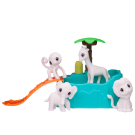 Набор для творчества Junfa Фигурки для раскраски. Любимые животные в бассейне с душем (4 фигурки для раскраски, 6 фломастеров, щетка, раскраска)