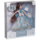 Кукла ABtoys "Бал принцессы" с диадемой в длинном платье, темные волосы 30см