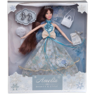 Кукла ABtoys "Бал принцессы" с диадемой в длинном платье, темные волосы 30см
