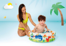 Бассейн надувной детский INTEX "Beach Buddies Pool" (Зверята на пляже), 1-3 года, 61x22см