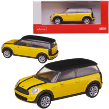 Машина металлическая 1:43 MINI CLUBMAN, цвет желтый