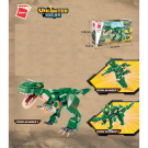 Конструктор Qman серия Unlimited Ideas 3в1 Динозавр Тираннозавр или Стегозавр или Птеродактиль зеленый 287 деталей
