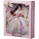 Кукла Junfa Atinil (Атинил) Весенняя свежесть в длинном платье с меховой накидкой и букетом, 28см