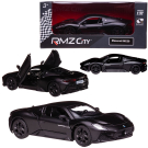 Машина металлическая RMZ City серия 1:32 Maserati MC 2020,инерционный механизм, двери открываются, черный матовый цвет.