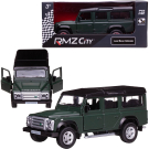 Машинка металлическая Uni-Fortune RMZ City серия 1:32 Land Rover Defender, инерционная, темно-зеленый матовый цвет, двери открываются