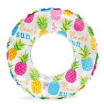 Круг надувной INTEX Lively Print Swim Rings Ананасы 3-6лет 51 см