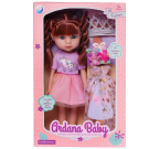 Кукла Junfa Ardana Baby шатенка с косичками и диадемой 32,5 см