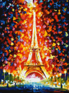 Набор для творчества Белоснежка картина по номерам на холсте Париж - огни Эйфелевой башни 30*40 см