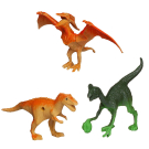 Игровой набор Junfa Динозавры (большой зеленый динозавр, 3 динозавра, клетка) свет, звук