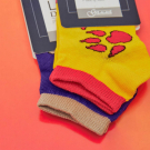 Набор детских носков для 4 пары укороченные размер 14-16 желтые/фиолетовые