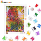 Набор для творчества Maxi Art Картина стразами на холсте Леопард 20х30см