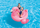 Плот надувной INTEX Pink Flamingo Pide-On (Розовый Фламинго), для бассейна и моря,от 3 лет, 142x142x96,5см