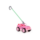 Игрушка-каталка ПОЛЕСЬЕ автомобиль Легионер с ручкой (розовый)