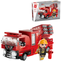 Конструктор Qman серия MineCity Пожарная машина с водной установкой 130 деталей
