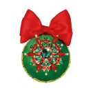 Шар новогодний "Снежинка" зеленая