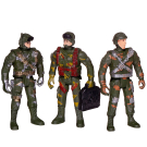 Игровой набор Abtoys Боевая сила Три солдата с экипировкой и оружием