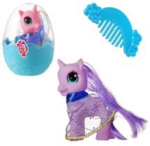 Пони Junfa фиолетовая с расческой в яйце (с накидкой) Пони Junfa фиолетовая с расческой в яйце (с накидкой)