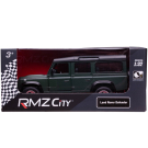 Машинка металлическая Uni-Fortune RMZ City серия 1:32 Land Rover Defender, инерционная, темно-зеленый матовый цвет, двери открываются