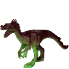 Игровой набор Junfa Динозавры (большой зеленый динозавр, 2 динозавра, детали для сборки динозавра, 2 пальмы) свет, звук