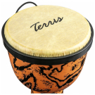 Музыкальный инструмент TERRIS Барабан Джембе без настройки DPC-08 URBAN Dune оранжевый с черным
