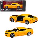 Машина металлическая RMZ City серия 1:32 Chevrolet Comaro 2010, желтый матовый цвет, двери открываются