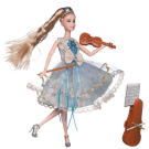 Кукла ABtoys "Бал принцессы" с диадемой, скрипкой, светлые волосы 30см