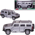 Машинка металлическая MSZ серия 1:43 Hummer H3 цвет серебристый, инерционный механизм, двери открываются