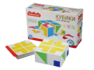 Кубики пластиковые Десятое королевство Кубики для умников 4 шт с карточками Baby Toys
