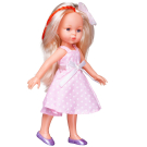 Кукла ABtoys Времена года 32 см в нежно-розовом сарафане в белый горошек