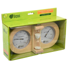 Термометр с гигрометром Банная станция, с песочными часами, 27х13,8х7,5 см, для бани и сауны Банные штучки