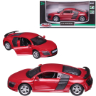 Машинка металлическая MSZ серия 1:43 Audi R8 GT , цвет красный, инерционный механизм, двери открываются