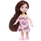 Игровой набор Junfa Кукла 12 см в розовом платье в ванной комнате
