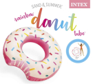 Круг надувной INTEX "Rainbow Donut Tube" (Пончик), от 9 лет, 94х23см
