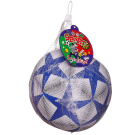 Футбольный мяч Junfa с синими звездами 22-23 см