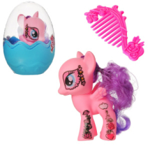 Пони Junfa розовая с расческой в яйце (с узорами) Пони Junfa розовая с расческой в яйце (с узорами)
