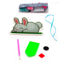 Набор для творчества ORIGAMI Спящий кролик. Алмазная фигурка с магнитом и ленточкой