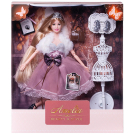 Кукла ABtoys "Королевский прием" с диадемой, в платье с меховой накидкой, светлые волосы 30см