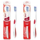 COLGATE Зубная щетка 360 OPTIC WHITE средней жесткости 2шт