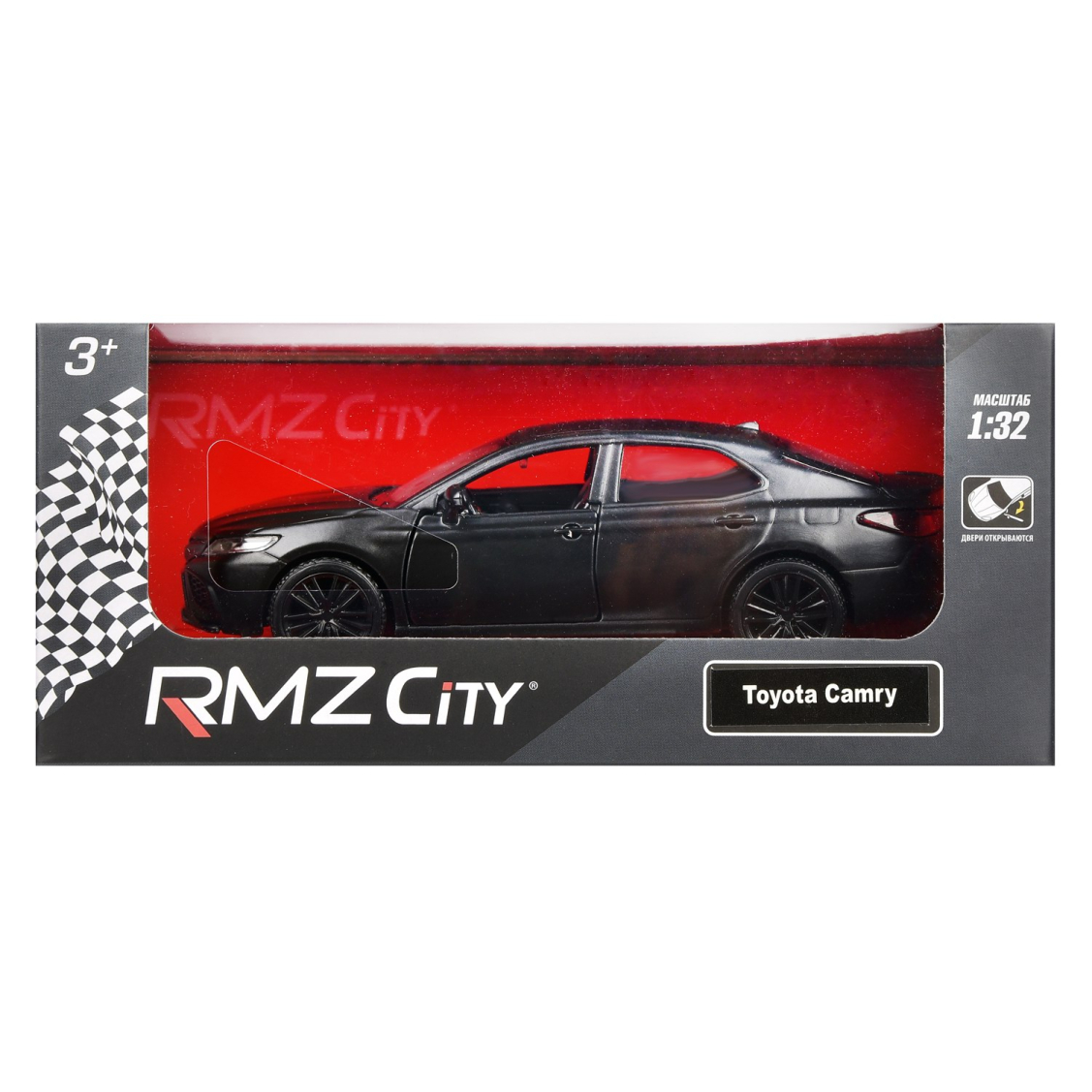 Машина металлическая RMZ City серия 1:32 Toyota Camry 2022, черный матовый  цвет, инерционный механизм, двери открываются | купить, цена, отзывы