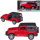 Машинка металлическая MSZ серия 1:43 Jeep Wrangler, цвет красный, инерционный механизм, двери открываются