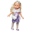 Кукла ABtoys Времена года 32 см в сиреневом атласном платье с белой накидкой