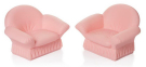 Мебель для кукол Огонек Мягкие кресла нежно-розовые