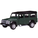 Машинка металлическая Uni-Fortune RMZ City серия 1:32 Land Rover Defender, инерционная, темно-зеленый матовый цвет, двери открываются