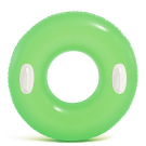 Круг надувной INTEX Hi-Gloss Tubes Неоновый зеленый c держателями от 8 лет 76 см