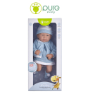 Пупс JUNFA Pure Baby 35см в кофточке, платье и шапочке, в коробке