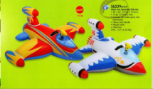 Надувная игрушка для плавания INTEX Самолет космический, надувной для катания детей, 147x127 см