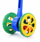 Каталка НОРДПЛАСТ Весёлые колёсики с шариками, сине-зеленая