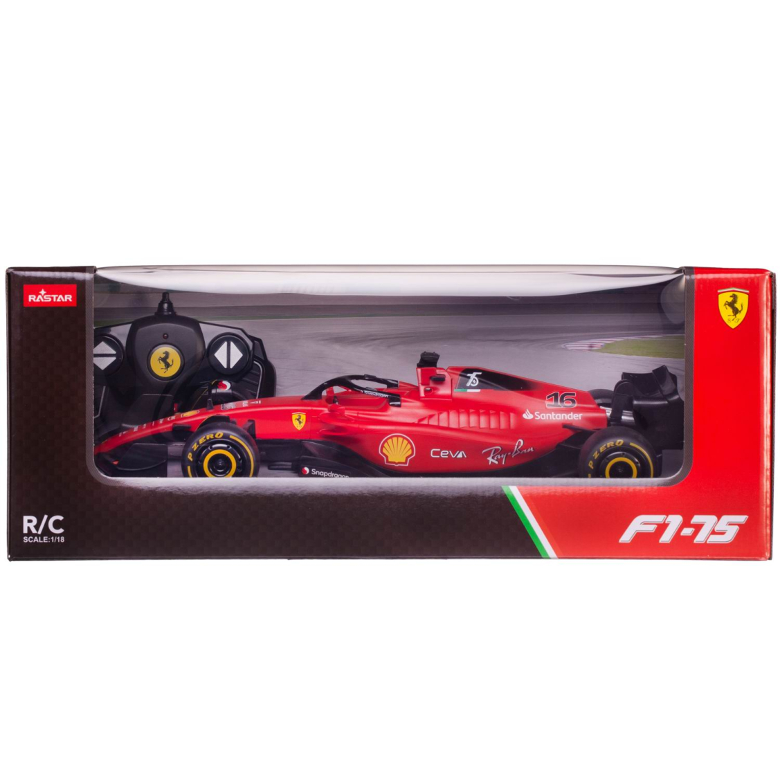 Машина р/у 1:18 Формула 1 Ferrari F1 75, 2,4G, цвет красный, комплект  стикеров., 31.2*11.2*6.9