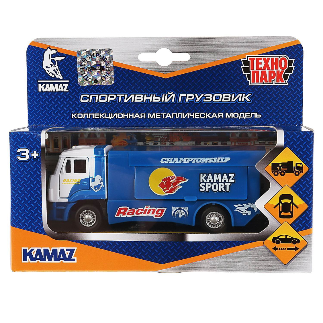 Машина Технопарк KAMAZ Спорт Грузовик 12 см